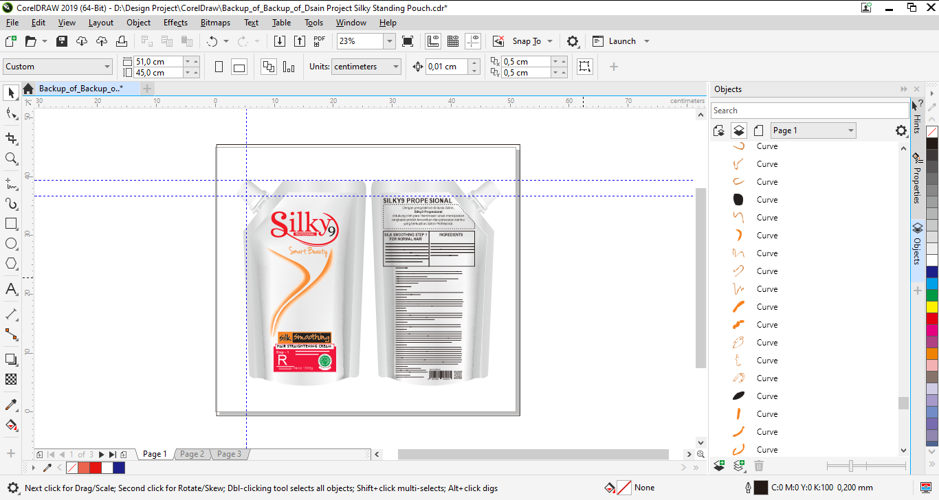 CorelDRAW 2019 (64-Bit) - D__Design Project_CorelDraw_Backup_of_Backup_of_Dsain Project Silky Standing Pouch.cdr_ 15_11_2019 14_58_49