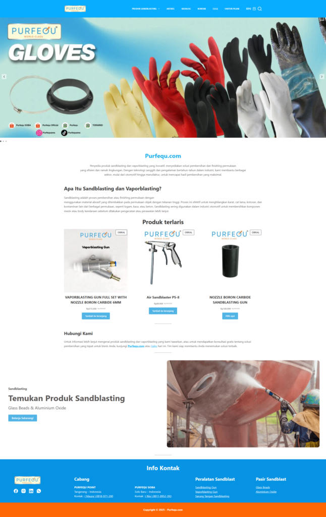 Solusi Terdepan Sandblasting dan Vaporblasting - Purfequ